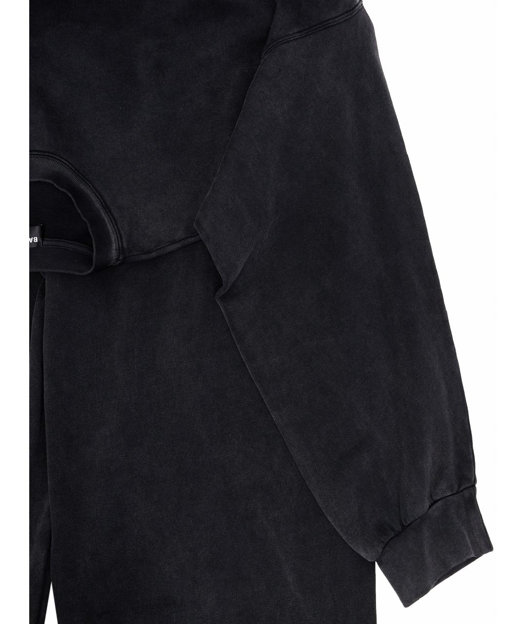 BALENCIAGA Черные хлопковые повседневные брюки, фото 3