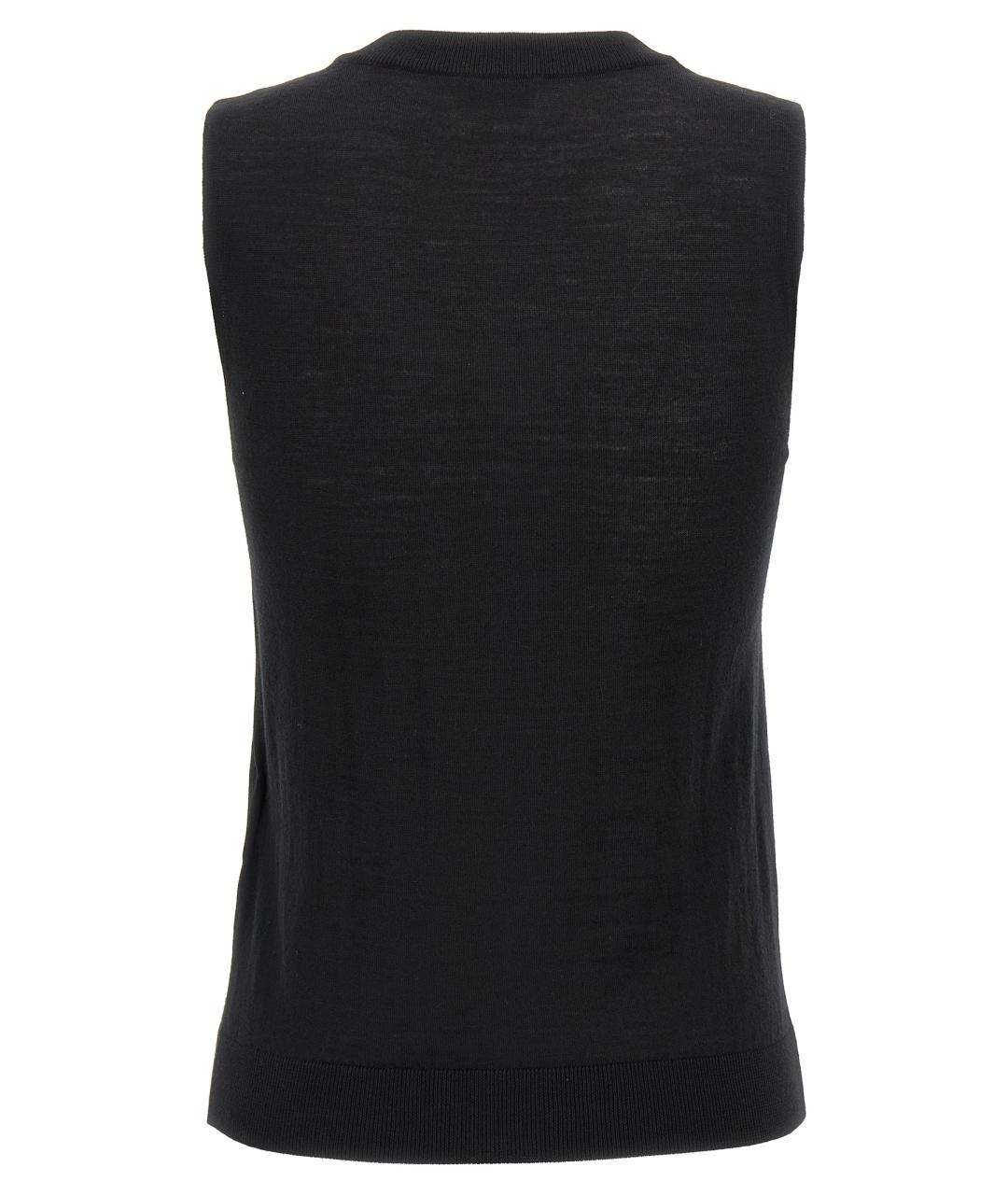 SAINT LAURENT Черная шерстяная жилетка, фото 2
