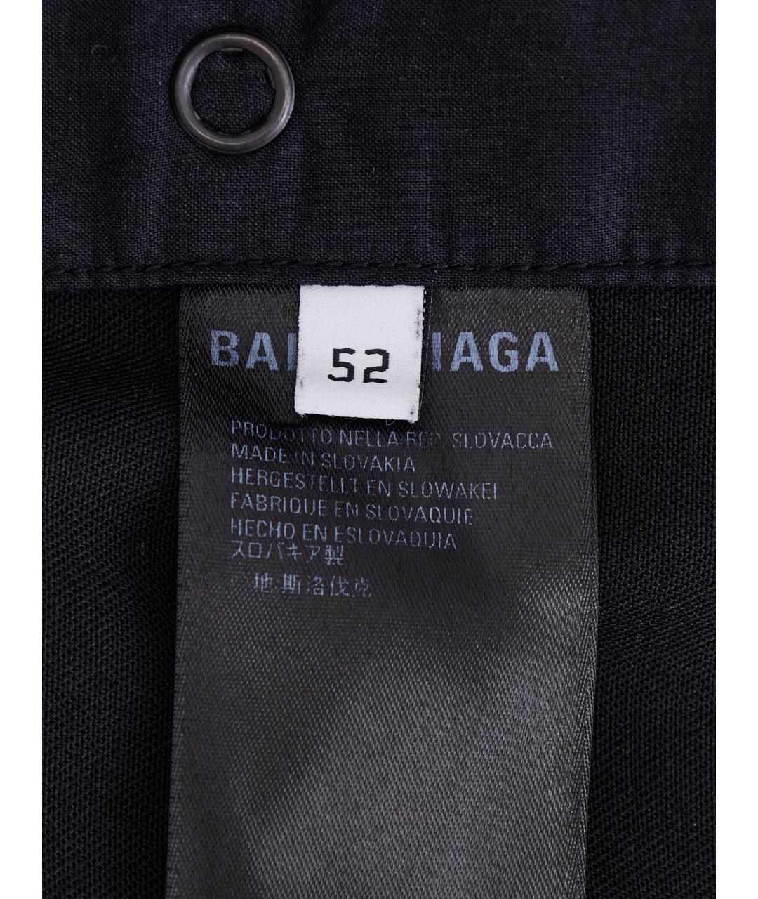 BALENCIAGA Черные полиэстеровые повседневные брюки, фото 5
