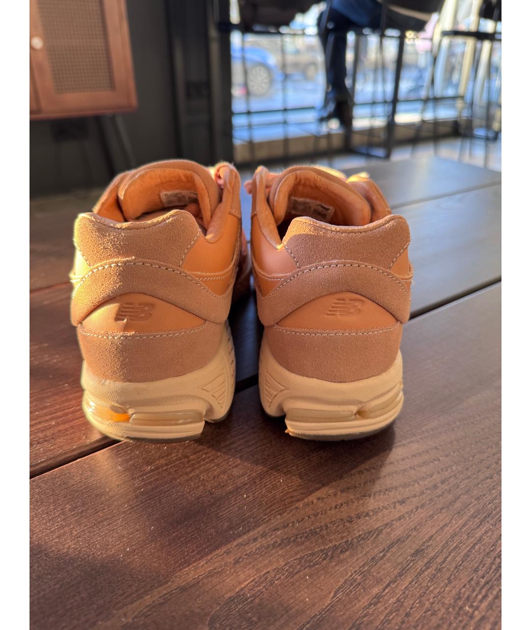 NEW BALANCE Бежевые кожаные кроссовки, фото 8