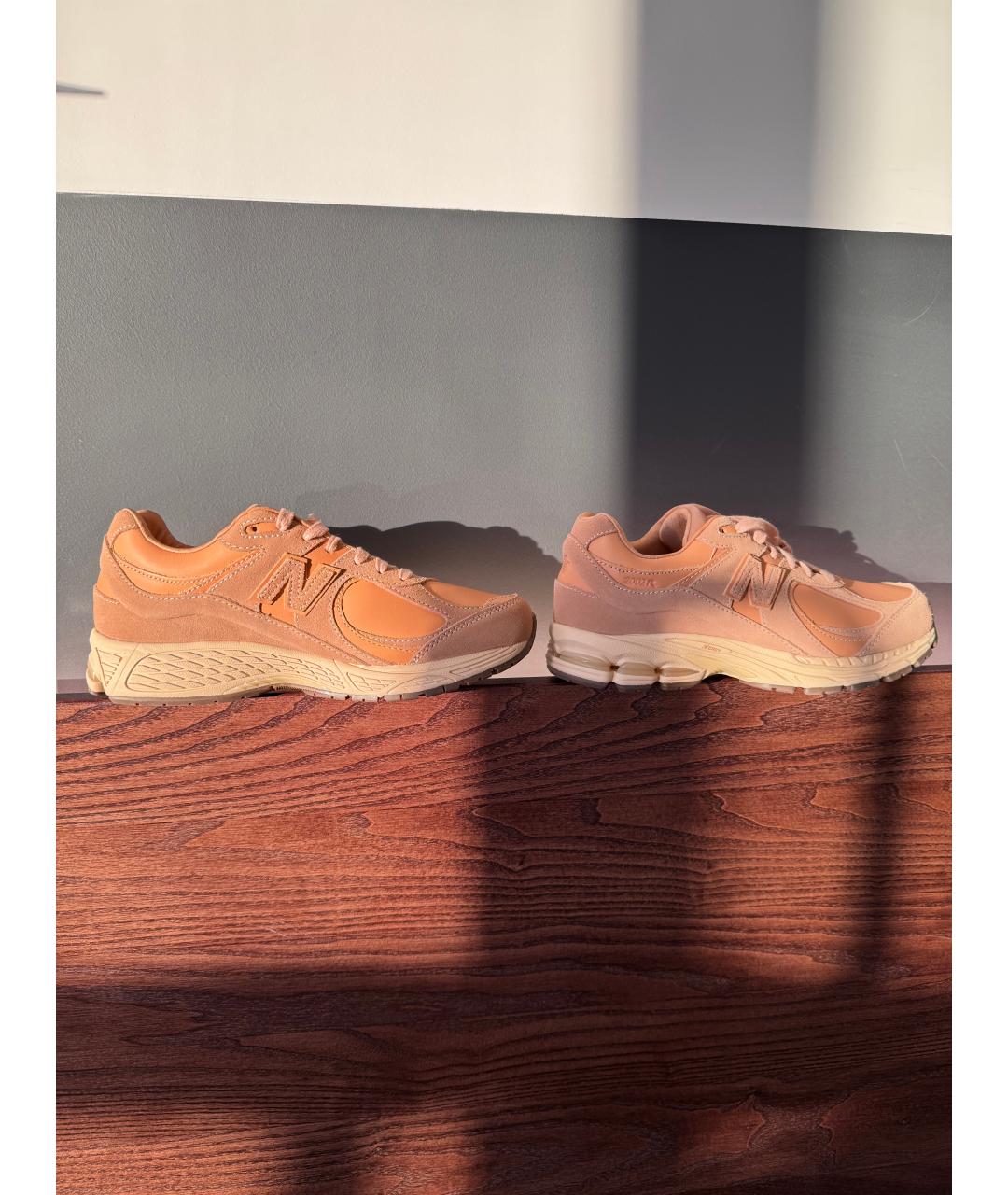 NEW BALANCE Бежевые кожаные кроссовки, фото 5