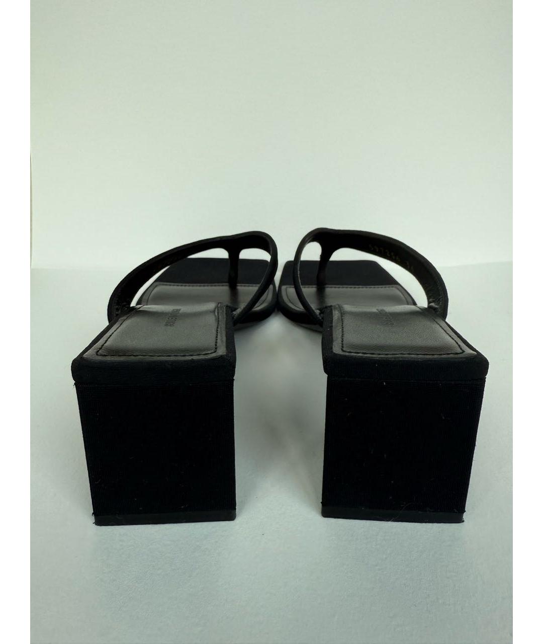 BALENCIAGA Черные текстильные мюли, фото 5