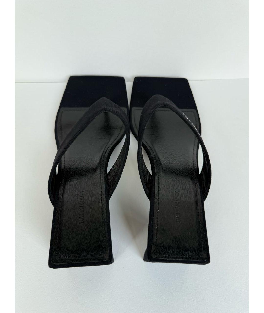 BALENCIAGA Черные текстильные мюли, фото 4