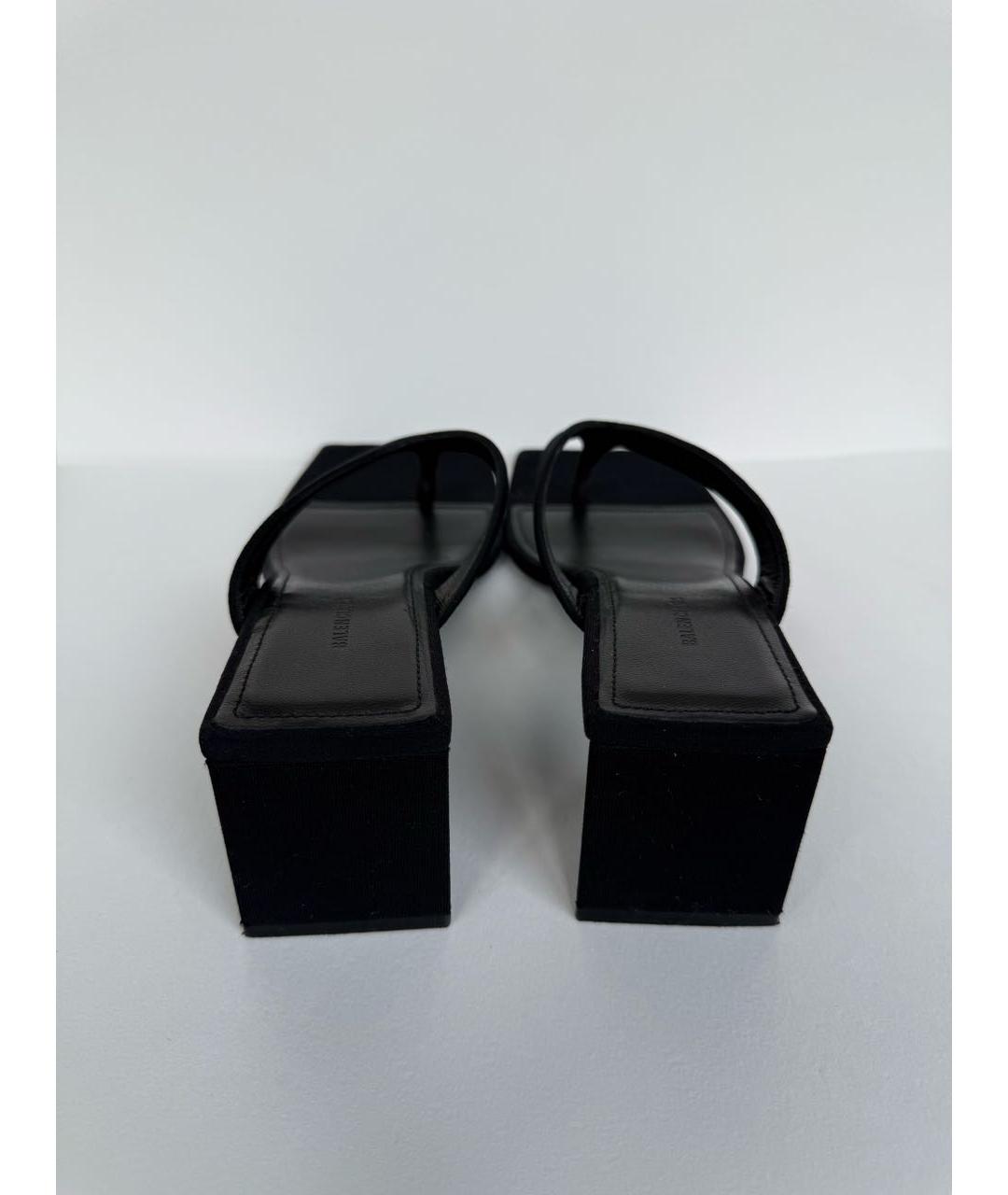 BALENCIAGA Черные текстильные мюли, фото 8