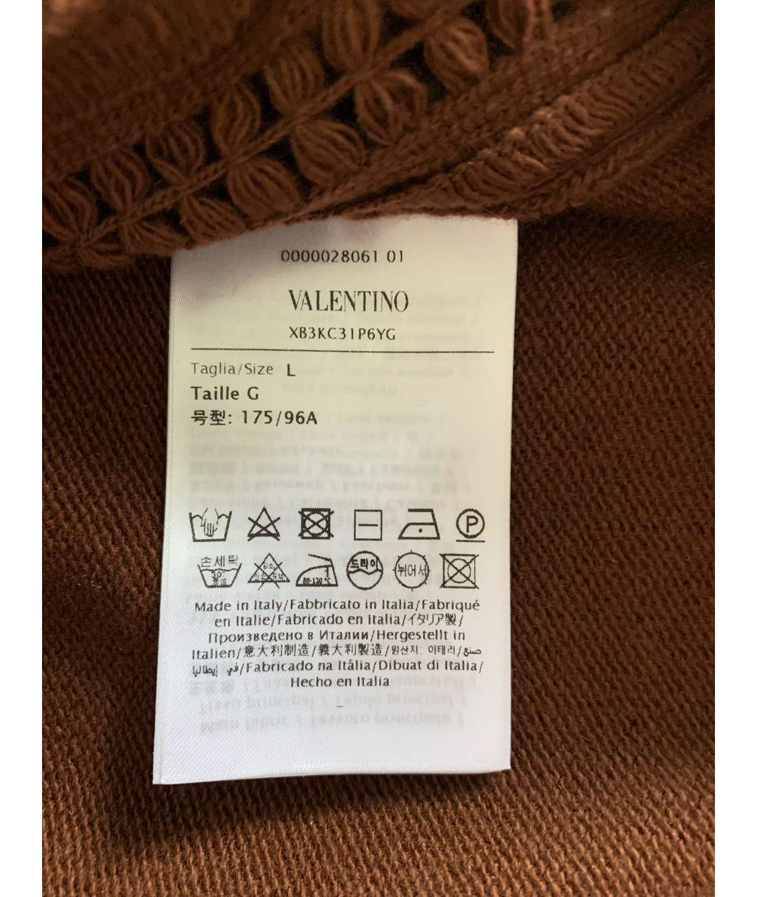 VALENTINO Коричневый кашемировый джемпер / свитер, фото 4