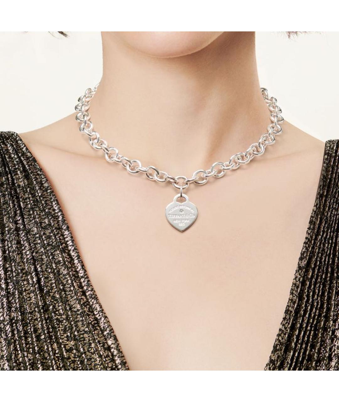TIFFANY&CO Серебряное серебряное колье, фото 3