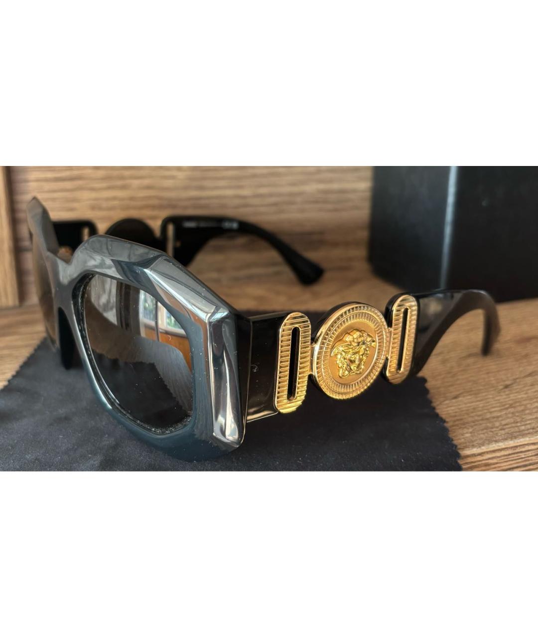 VERSACE Черные солнцезащитные очки, фото 6