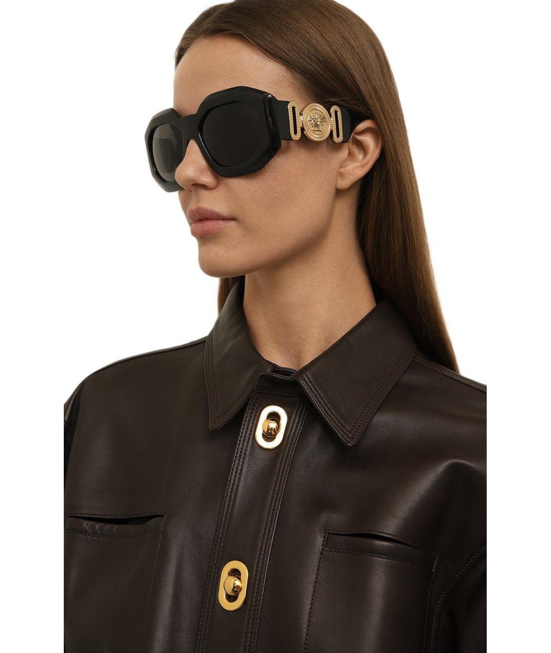 VERSACE Черные солнцезащитные очки, фото 7