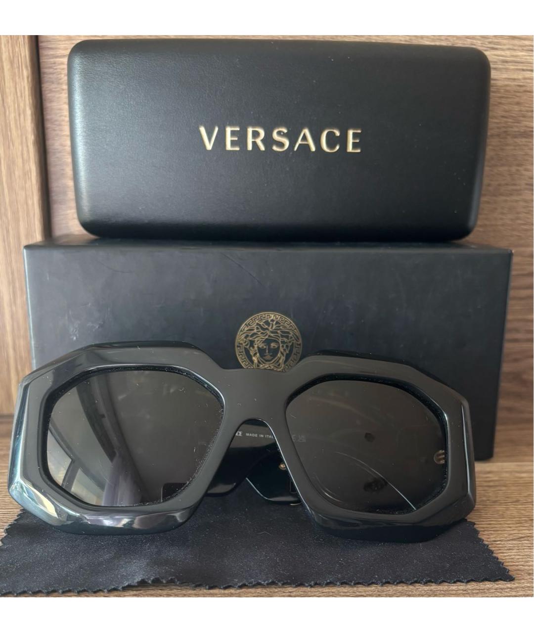 VERSACE Черные солнцезащитные очки, фото 4