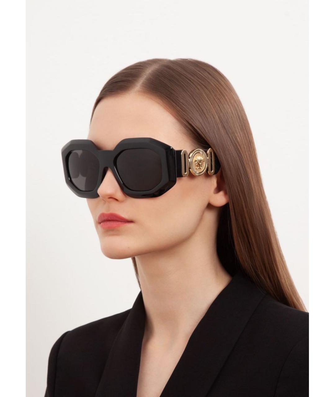 VERSACE Черные солнцезащитные очки, фото 8