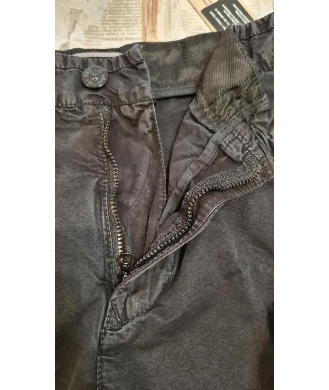 STONE ISLAND Черные хлопковые шорты, фото 7