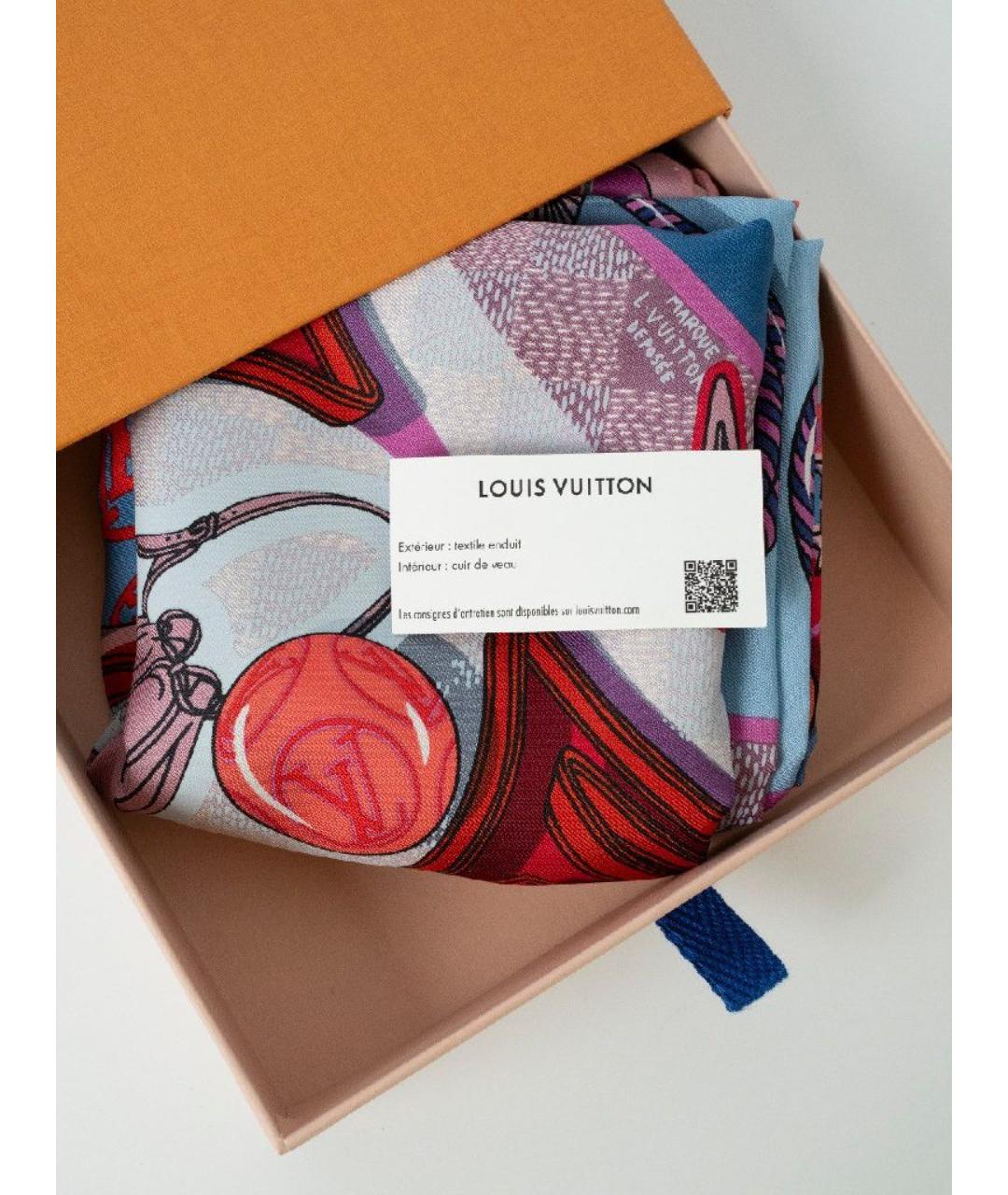 LOUIS VUITTON Мульти шелковый платок, фото 7
