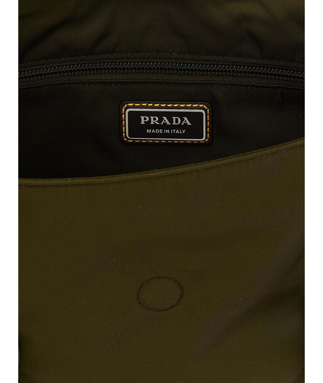 PRADA Зеленая синтетическая сумка на плечо, фото 4