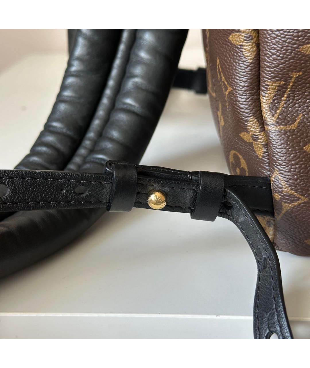LOUIS VUITTON Коричневый кожаный рюкзак, фото 8