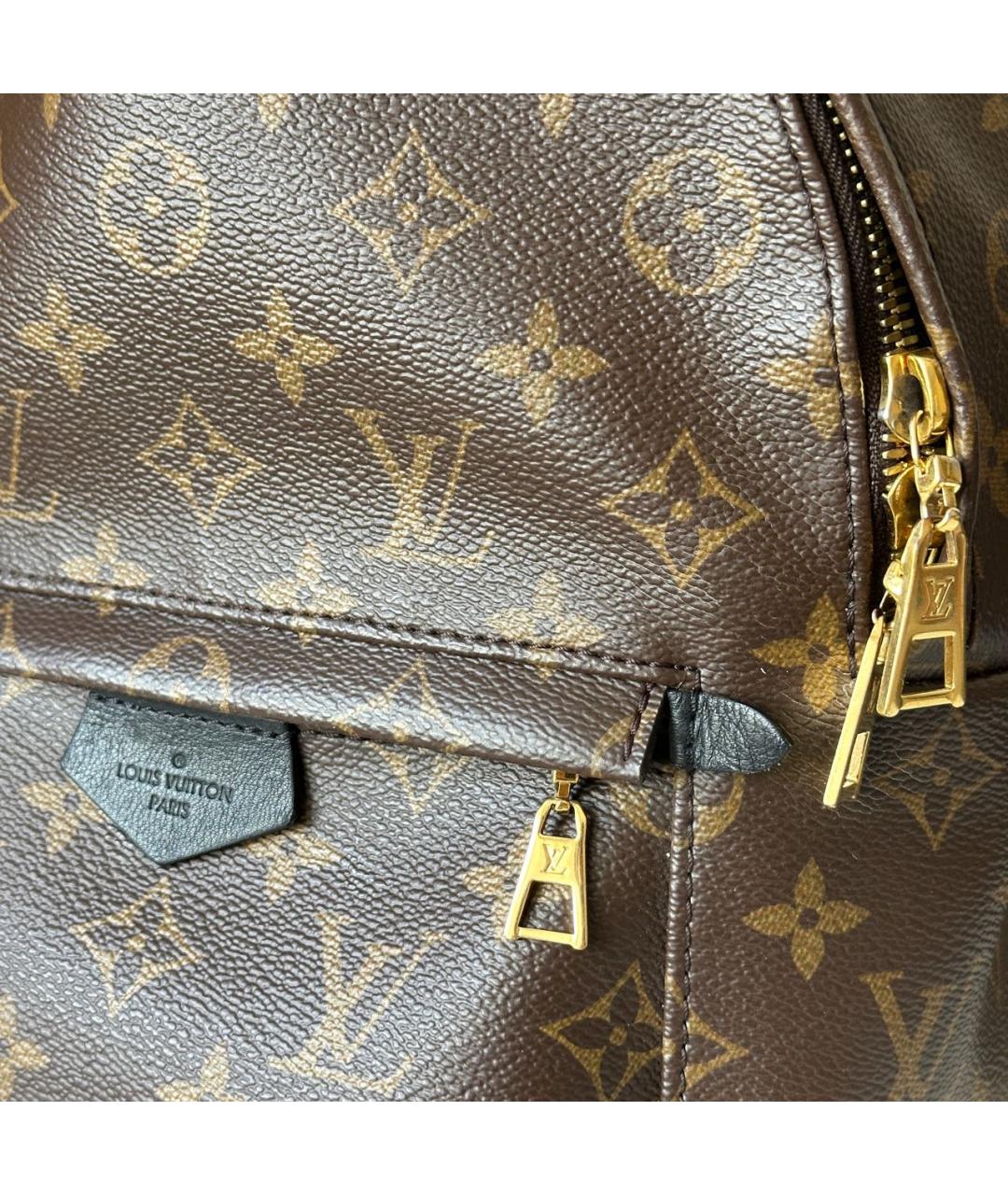 LOUIS VUITTON Коричневый кожаный рюкзак, фото 7