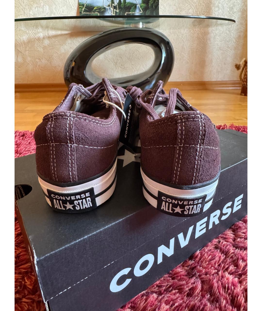 CONVERSE Бордовые замшевые кеды, фото 6