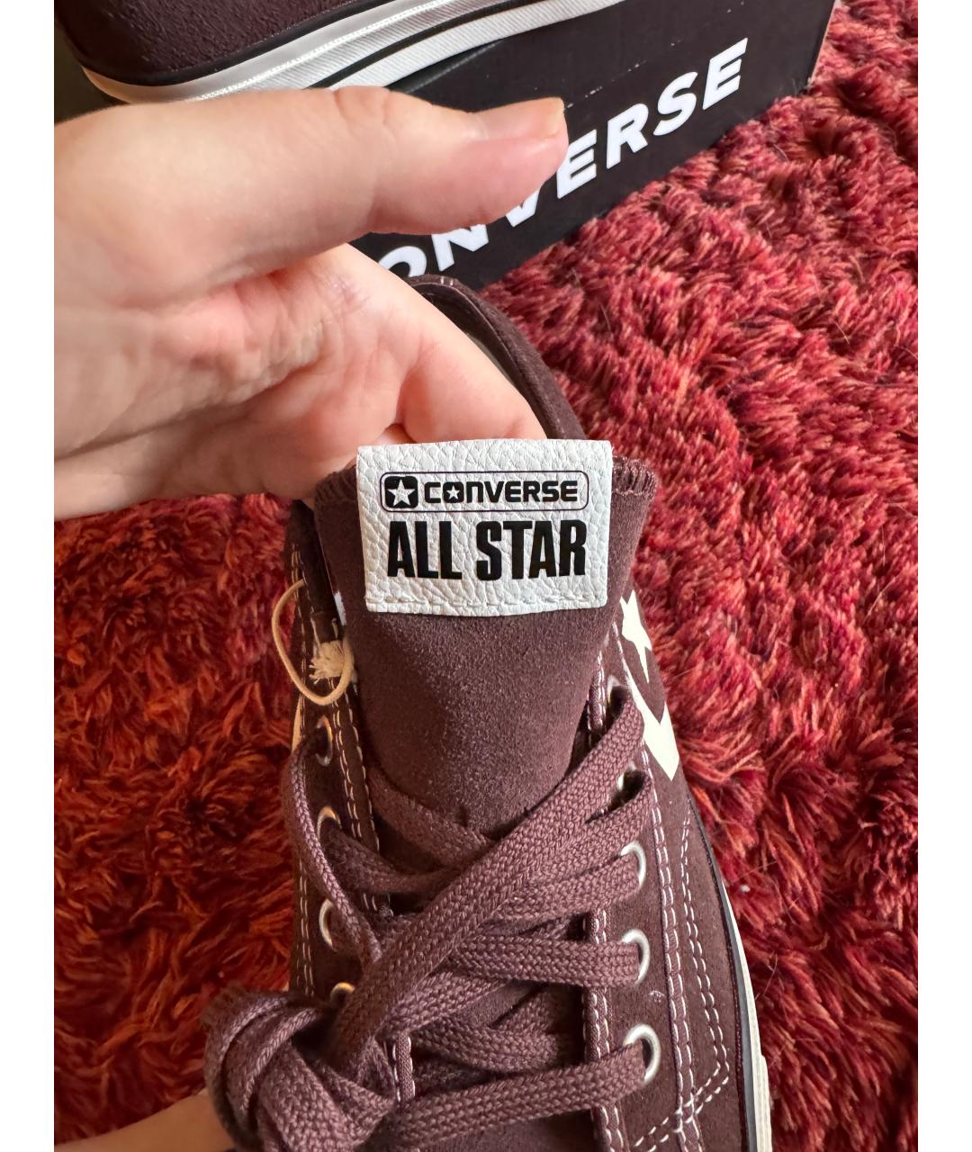 CONVERSE Бордовые замшевые кеды, фото 2