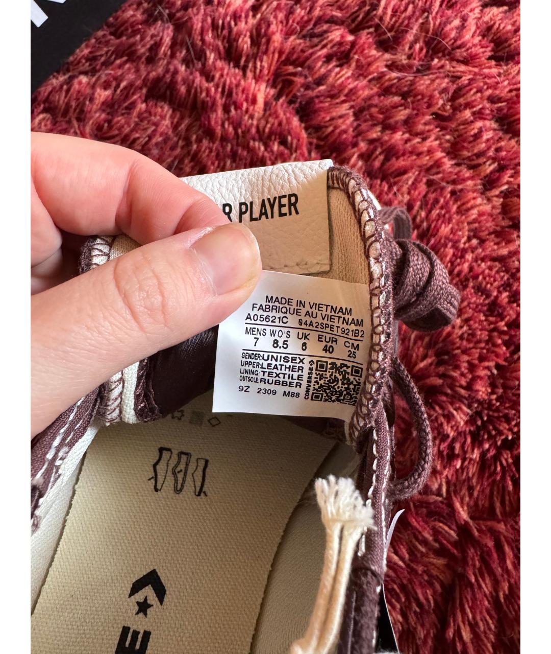 CONVERSE Бордовые замшевые кеды, фото 3