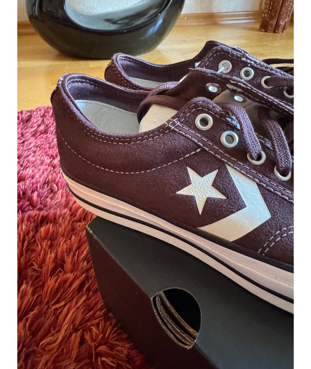 CONVERSE Бордовые замшевые кеды, фото 5
