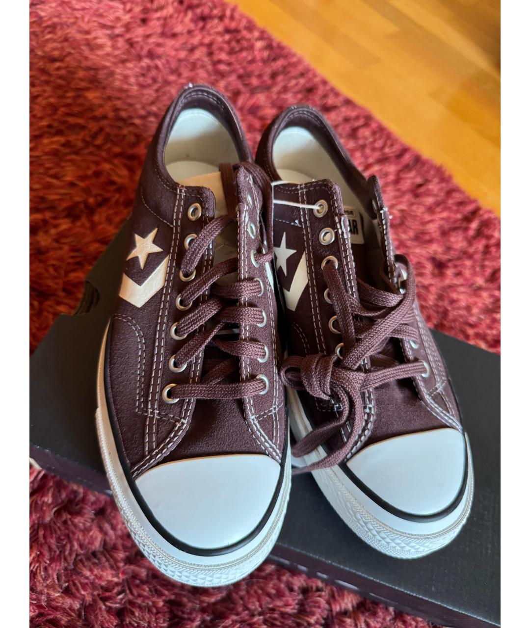 CONVERSE Бордовые замшевые кеды, фото 4