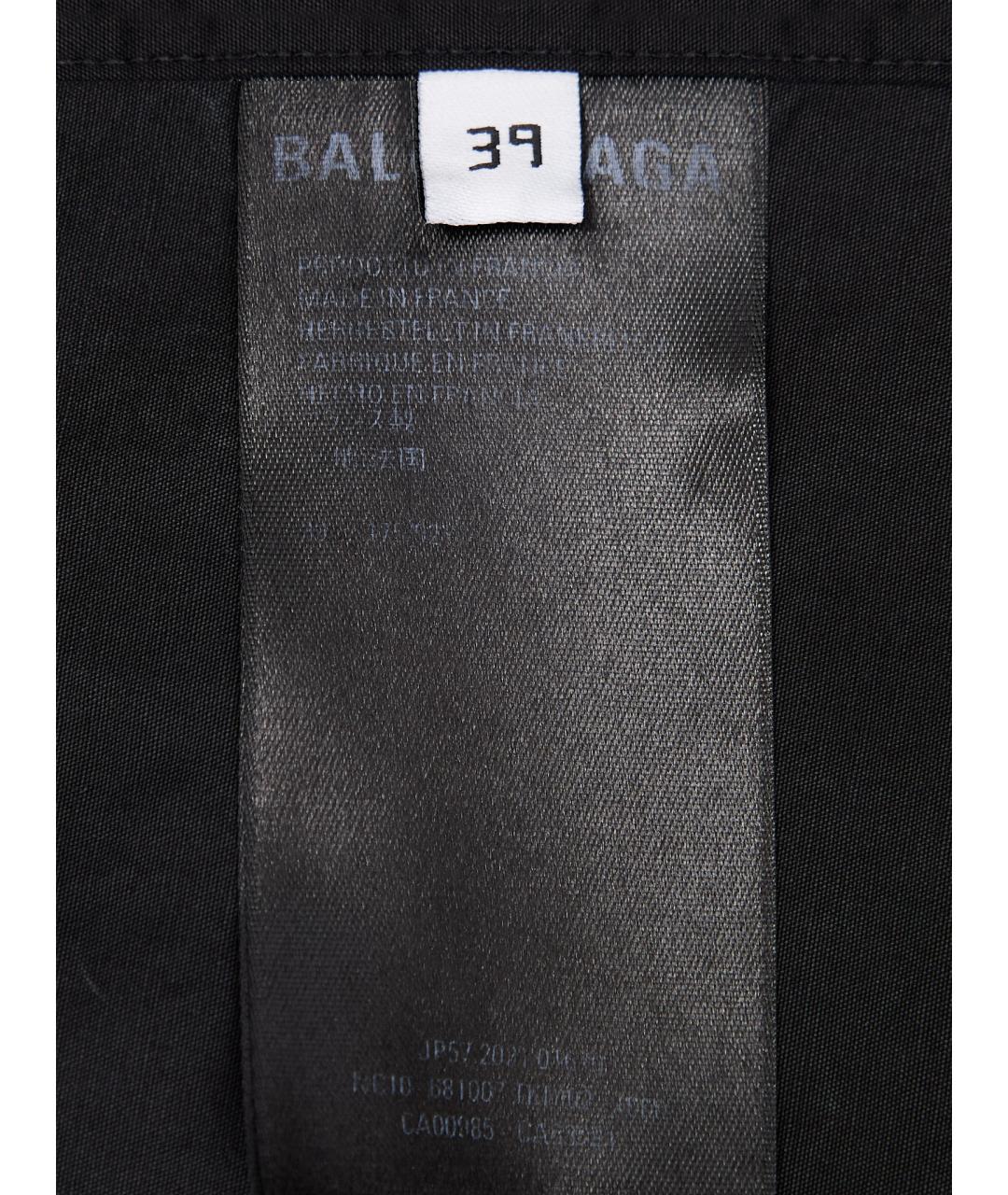 BALENCIAGA Черная хлопковая кэжуал рубашка, фото 7