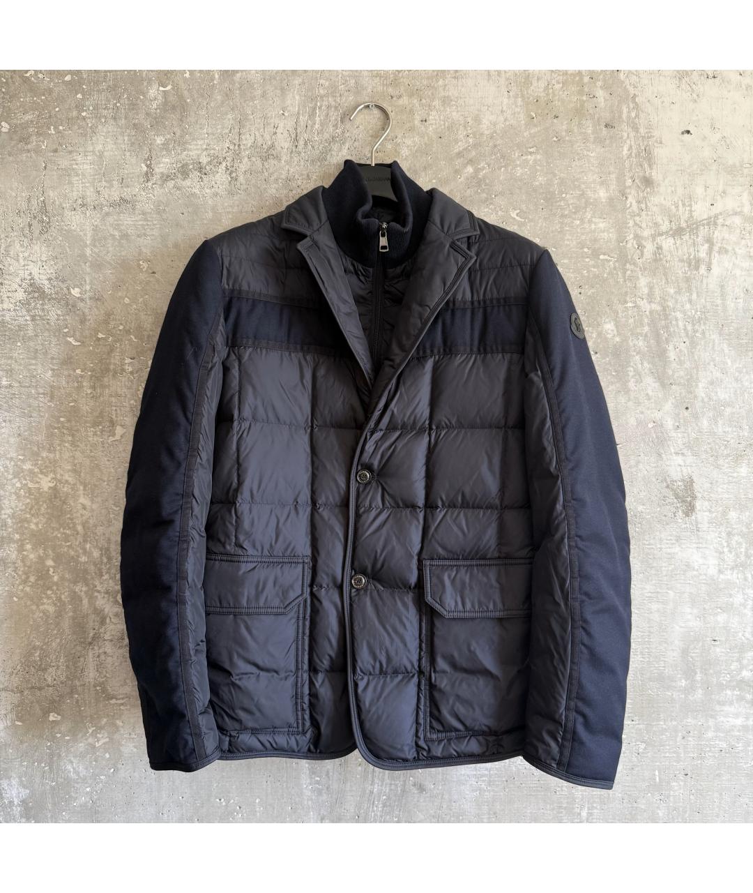 MONCLER Синяя полиамидовая куртка, фото 10