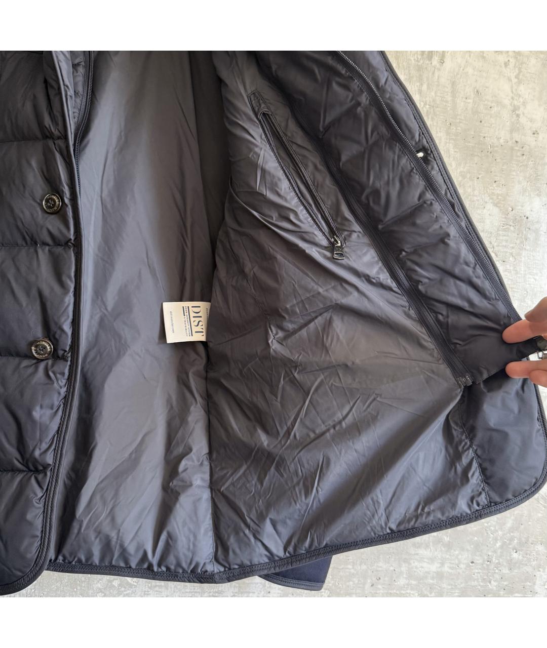MONCLER Синяя полиамидовая куртка, фото 8