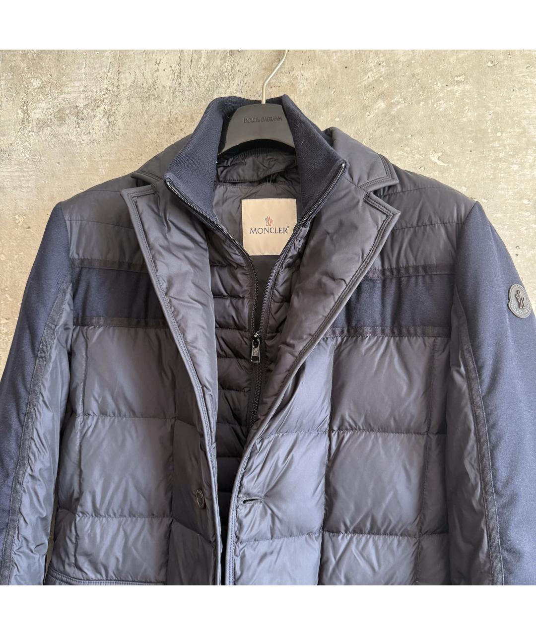 MONCLER Синяя полиамидовая куртка, фото 6