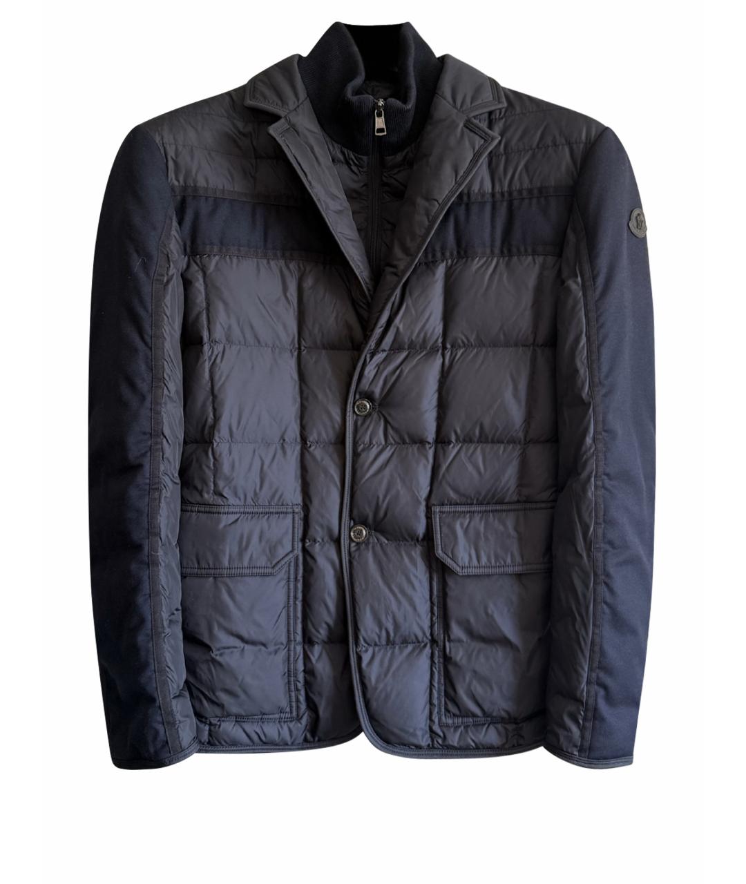 MONCLER Синяя полиамидовая куртка, фото 1