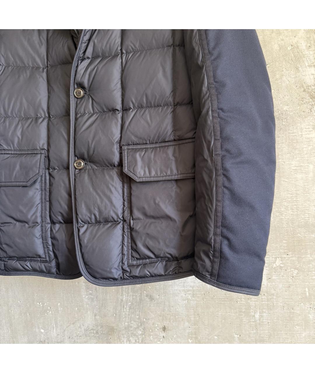 MONCLER Синяя полиамидовая куртка, фото 5
