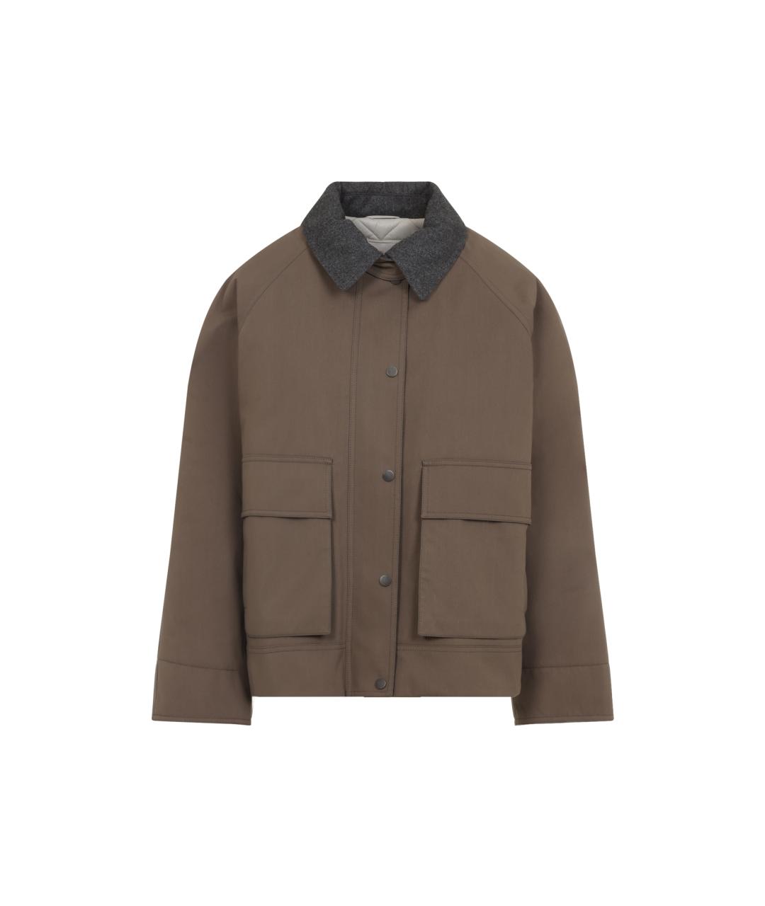 BRUNELLO CUCINELLI Коричневая хлопковая куртка, фото 1