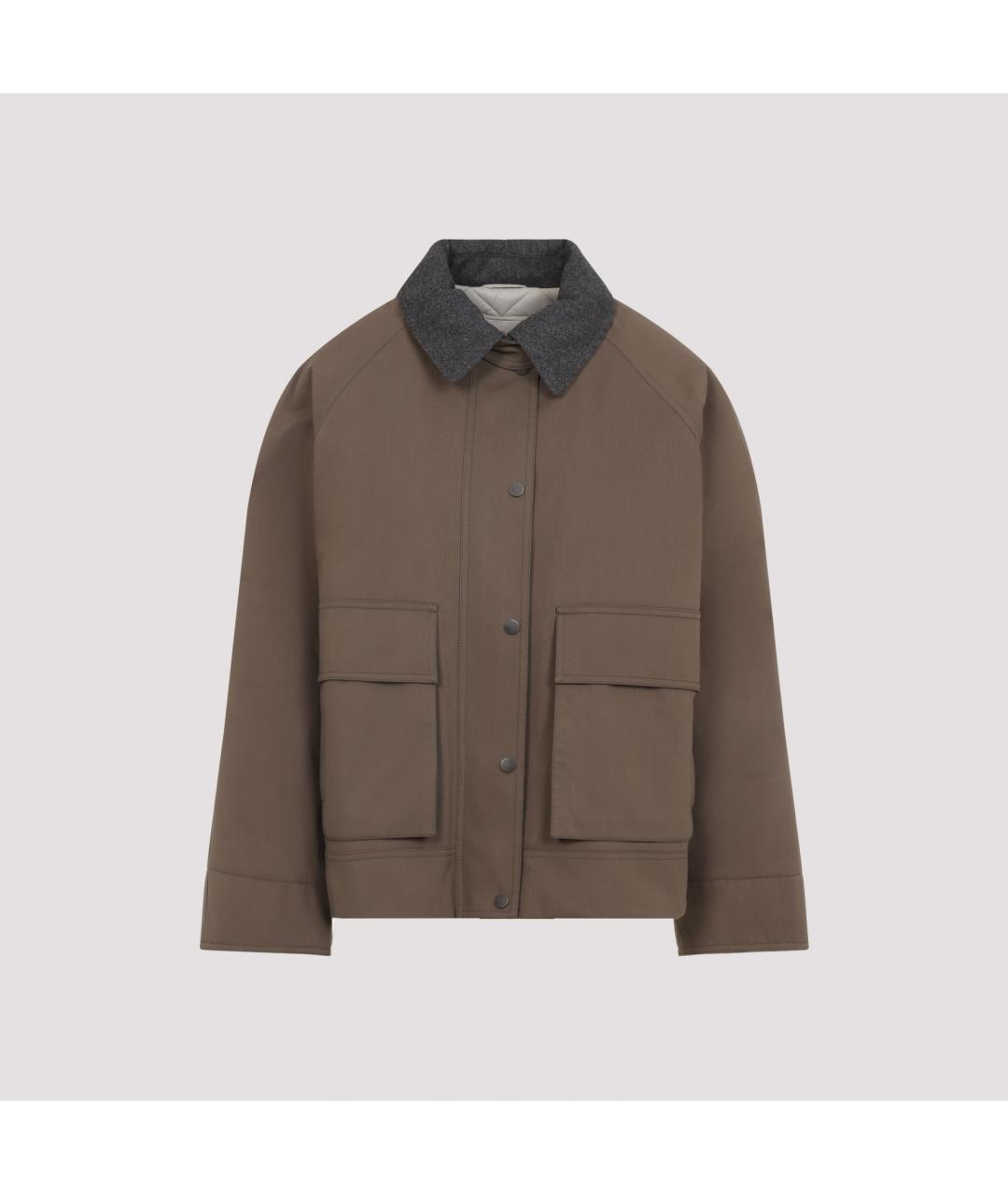 BRUNELLO CUCINELLI Коричневая хлопковая куртка, фото 3