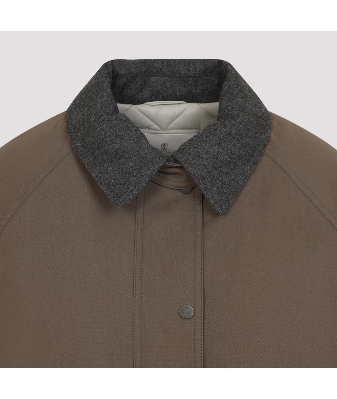 BRUNELLO CUCINELLI Коричневая хлопковая куртка, фото 6