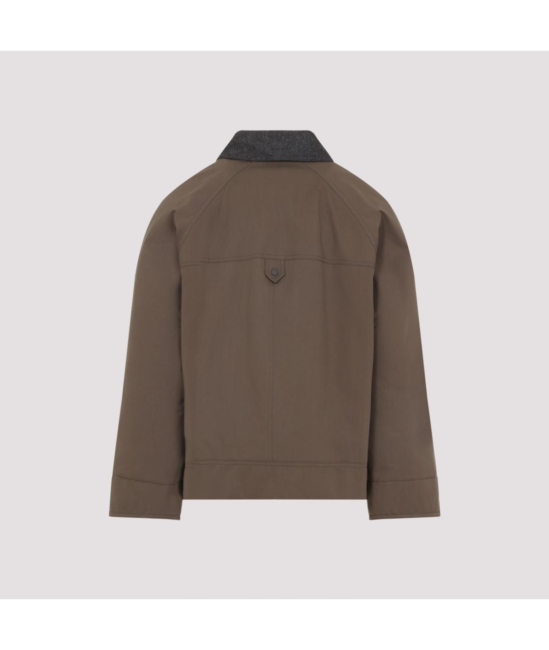 BRUNELLO CUCINELLI Коричневая хлопковая куртка, фото 4