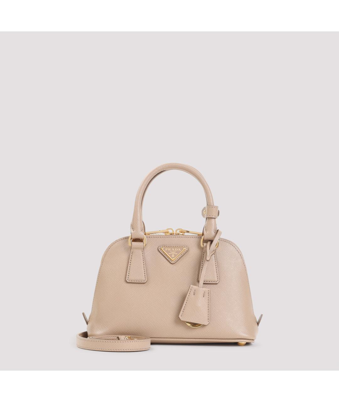 PRADA Бежевая кожаная сумка тоут, фото 2