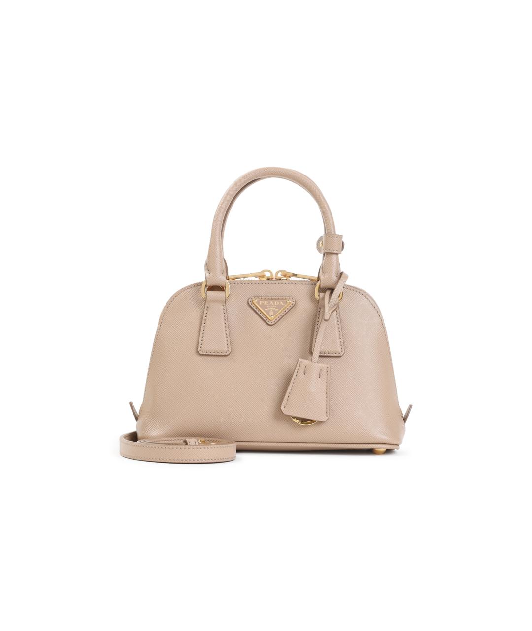 PRADA Бежевая кожаная сумка тоут, фото 1