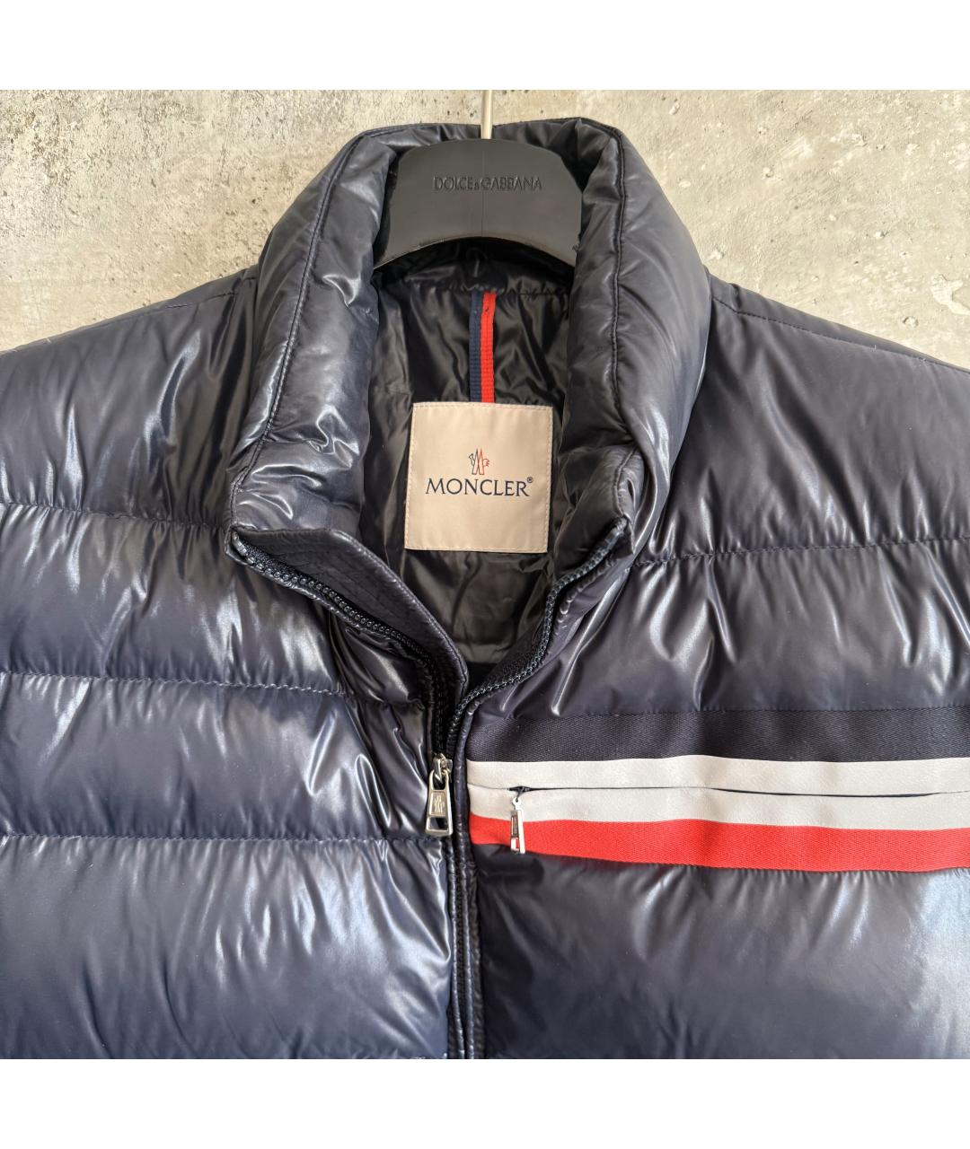 MONCLER Синий полиамидовый жилет, фото 4