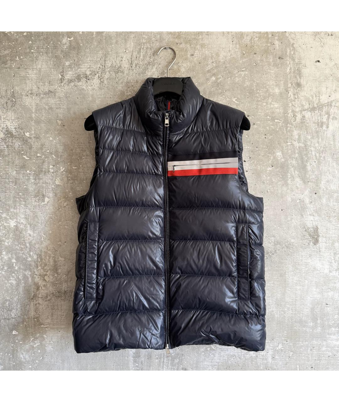 MONCLER Синий полиамидовый жилет, фото 10