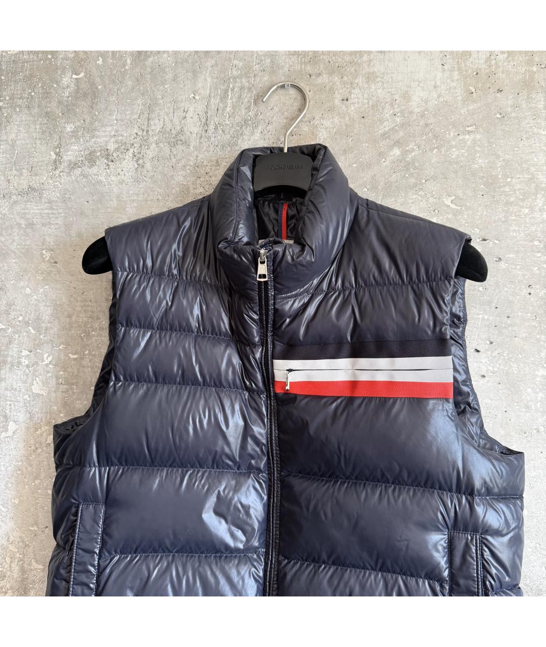 MONCLER Синий полиамидовый жилет, фото 5