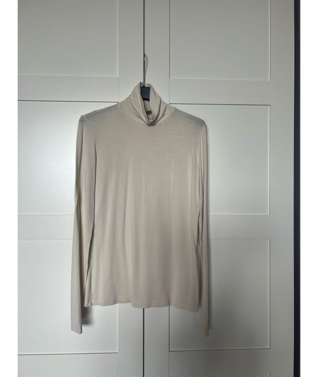 WEEKEND MAX MARA Бежевая вискозная водолазка, фото 7