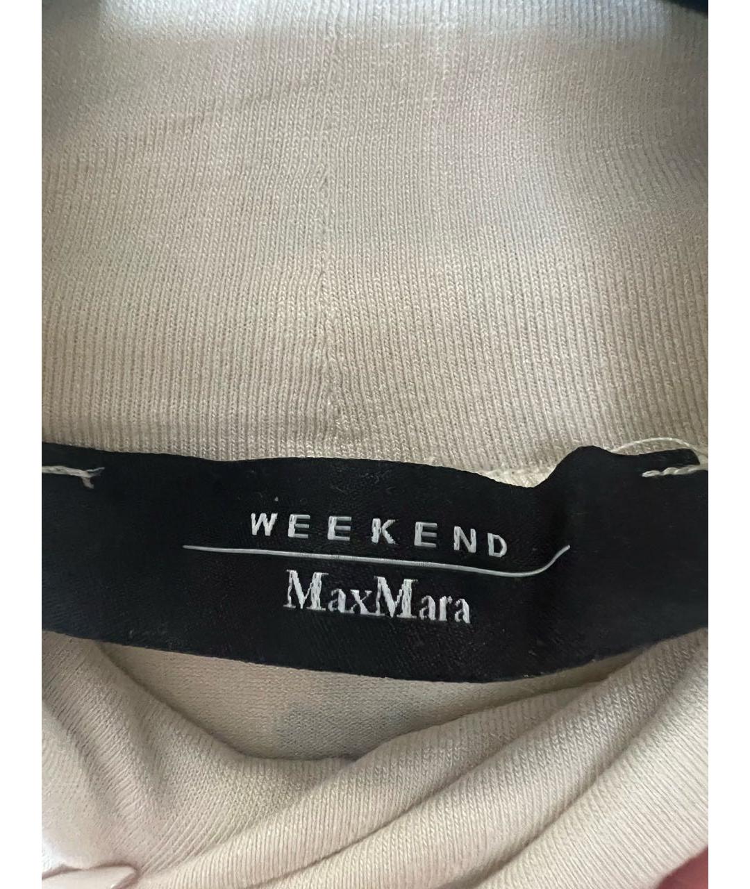 WEEKEND MAX MARA Бежевая вискозная водолазка, фото 2