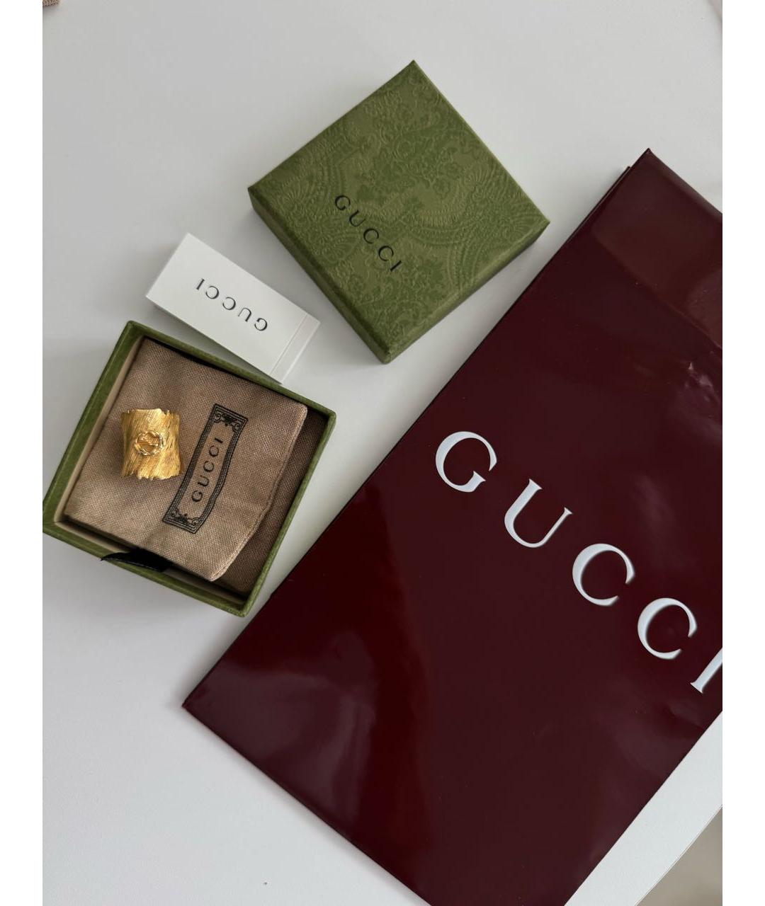 GUCCI Золотое латунное кольцо, фото 6