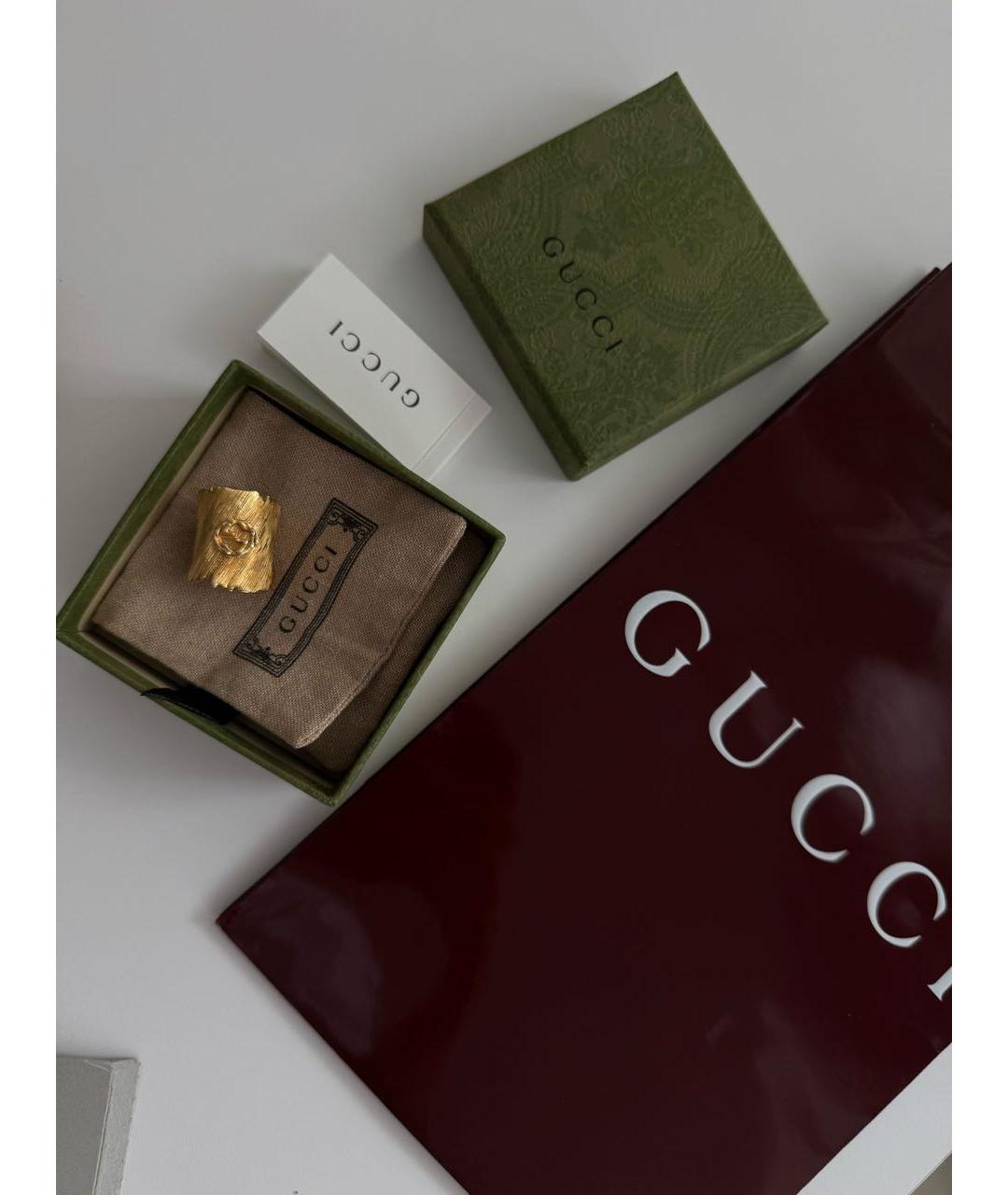 GUCCI Золотое латунное кольцо, фото 2