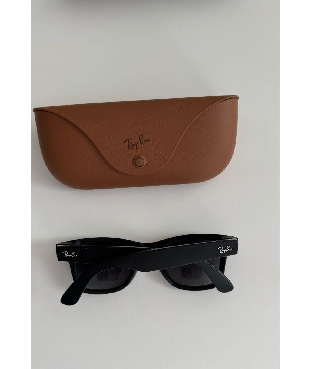 RAY BAN Черные пластиковые солнцезащитные очки, фото 2