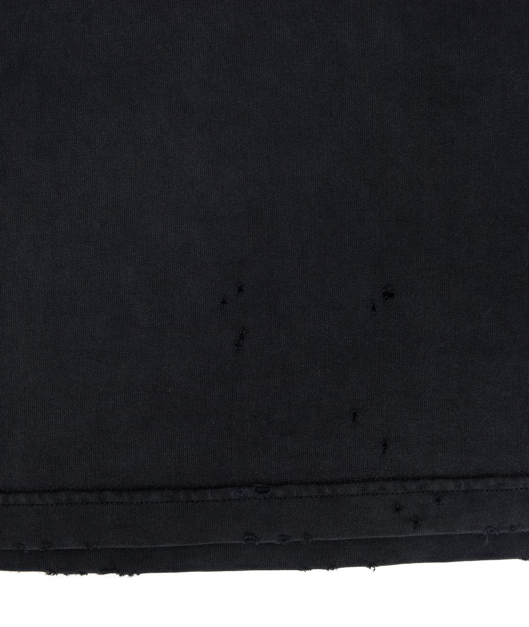 BALENCIAGA Черная хлопковая футболка, фото 5