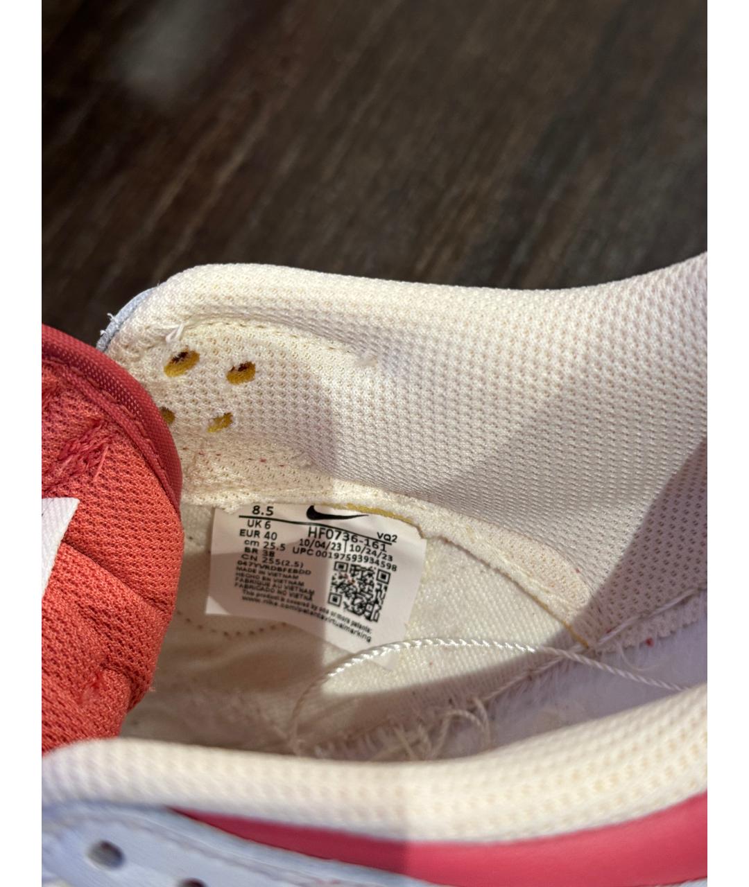 NIKE Розовые кожаные кроссовки, фото 8