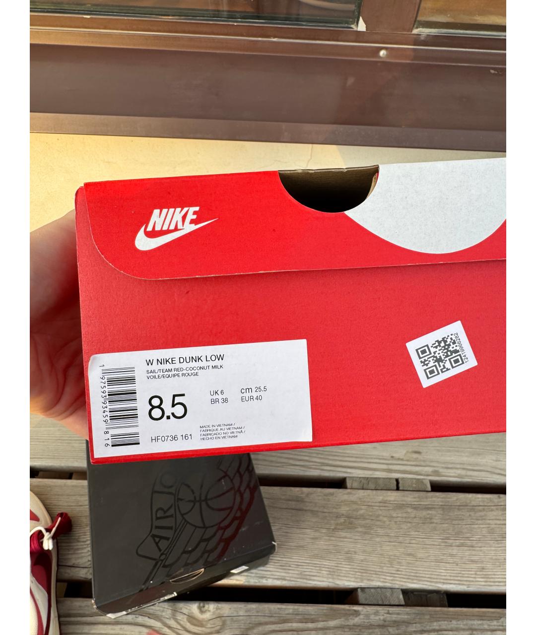NIKE Розовые кожаные кроссовки, фото 4