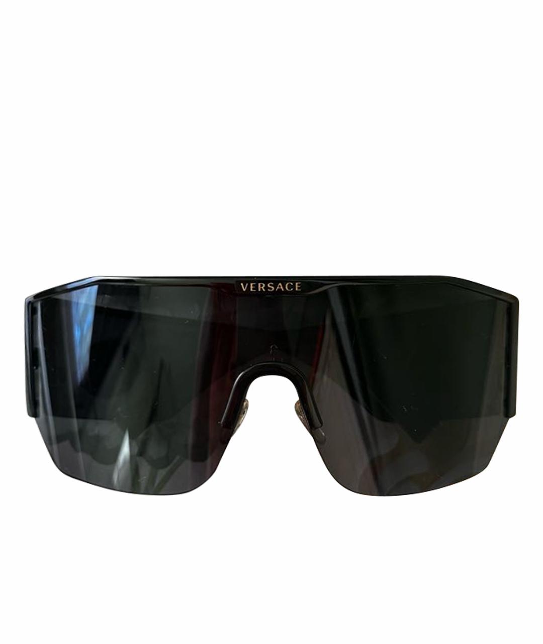 VERSACE Черные пластиковые солнцезащитные очки, фото 1