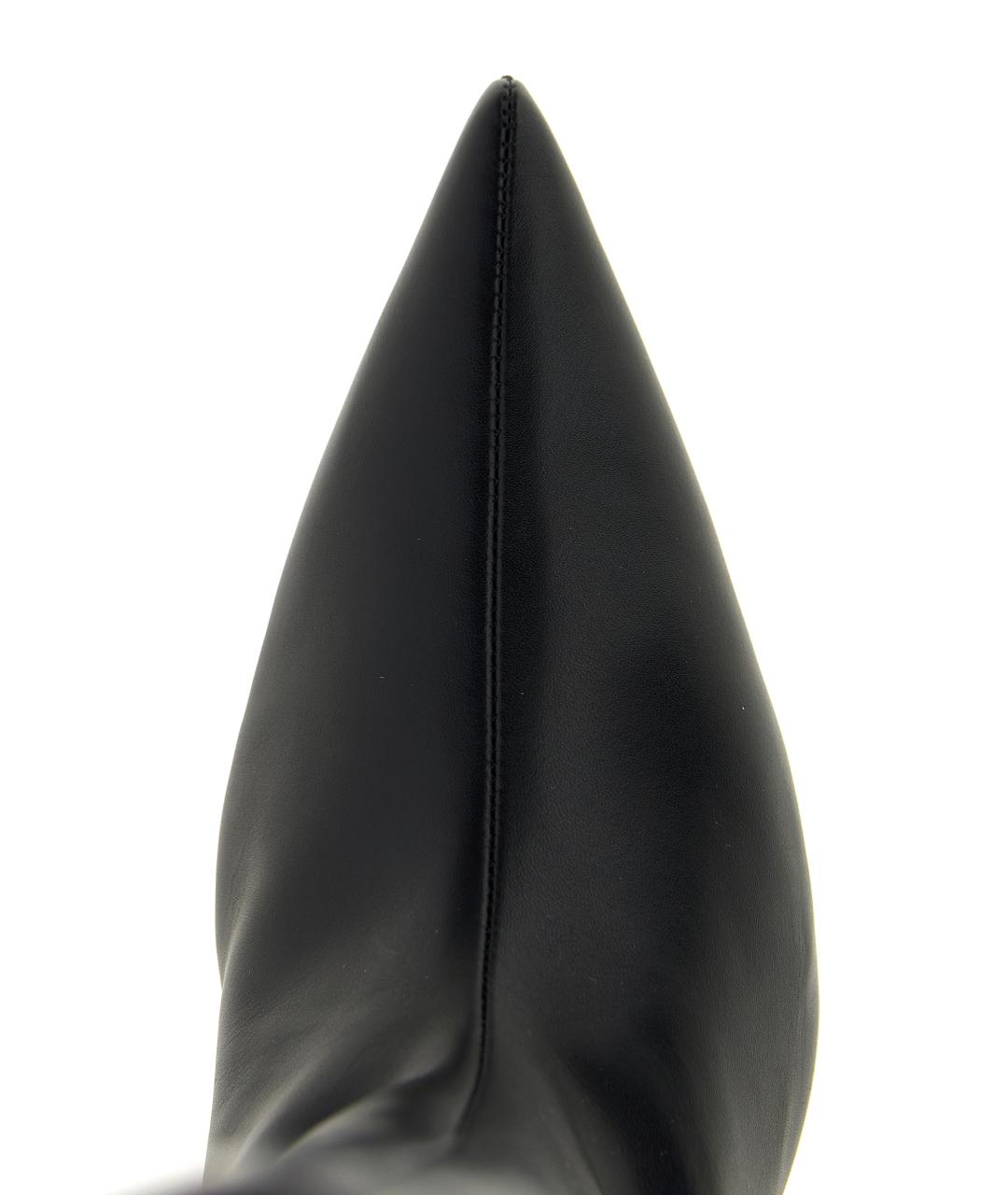 JIL SANDER Черные кожаные сапоги, фото 4