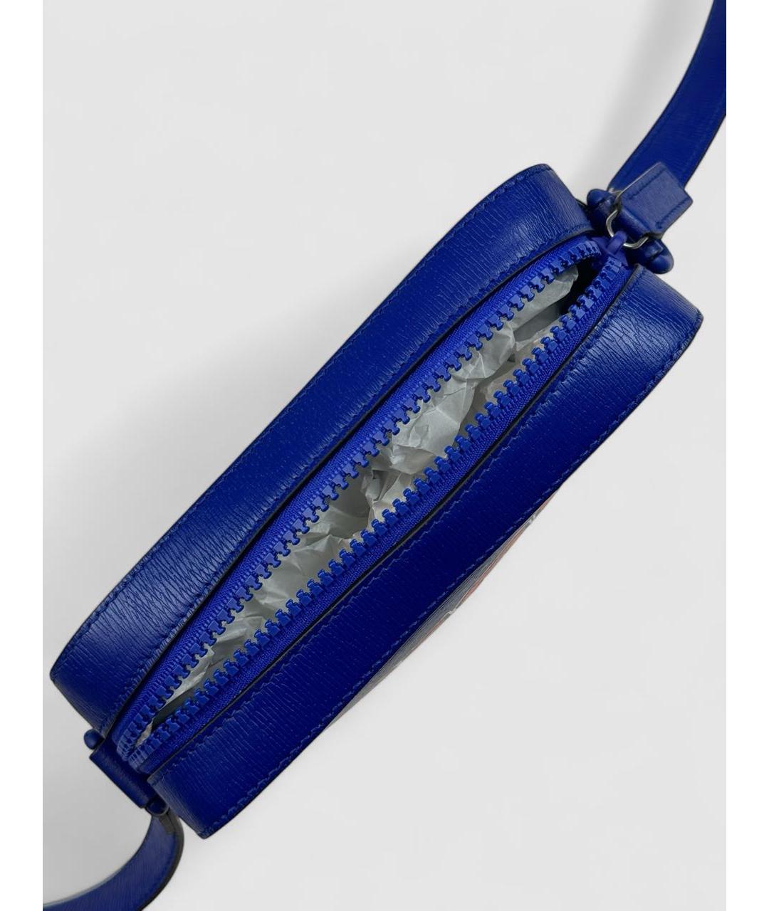GUCCI Темно-синяя кожаная сумка на плечо, фото 4